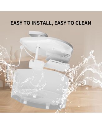 White Water Drop Pet Fountain, 2500ML Automatic Circulation Cat Dog Dispenser