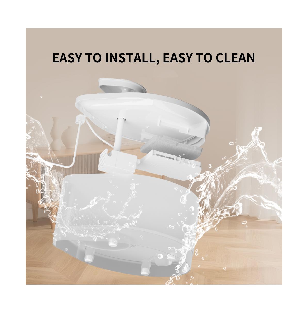 Aostirmotor White Water Drop Pet Fountain, 2500ML Automatic Circulation Cat Dog Dispenser