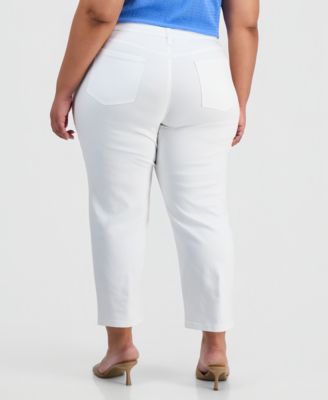 Plus Size Lexington Straight-Leg Cropped Jeans