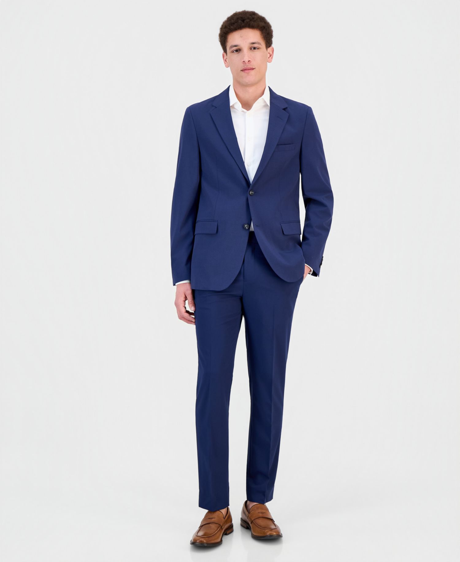 Men's Slim-Fit Spandex Super-Stretch Suit Pants