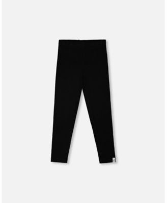 Toddler Girls Full-Length Rib Leggings Black - Toddler|Child