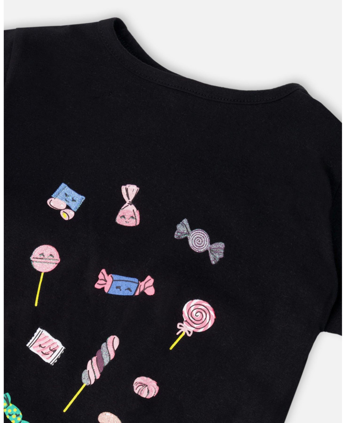 Deux par Toddler Girls ganic Cotton Jersey T-Shirt Black