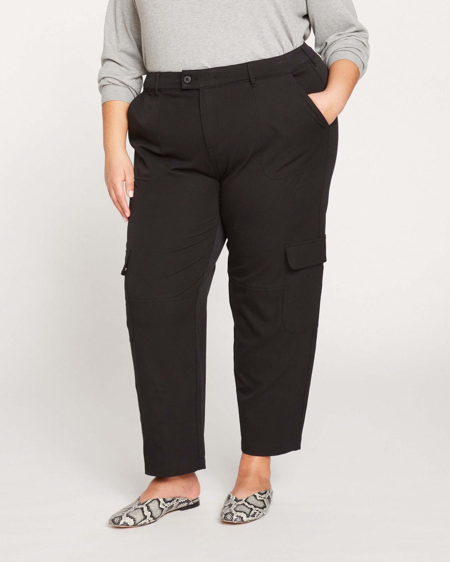 Plus Size Karlee Stretch Cotton Twill Cargo Pants