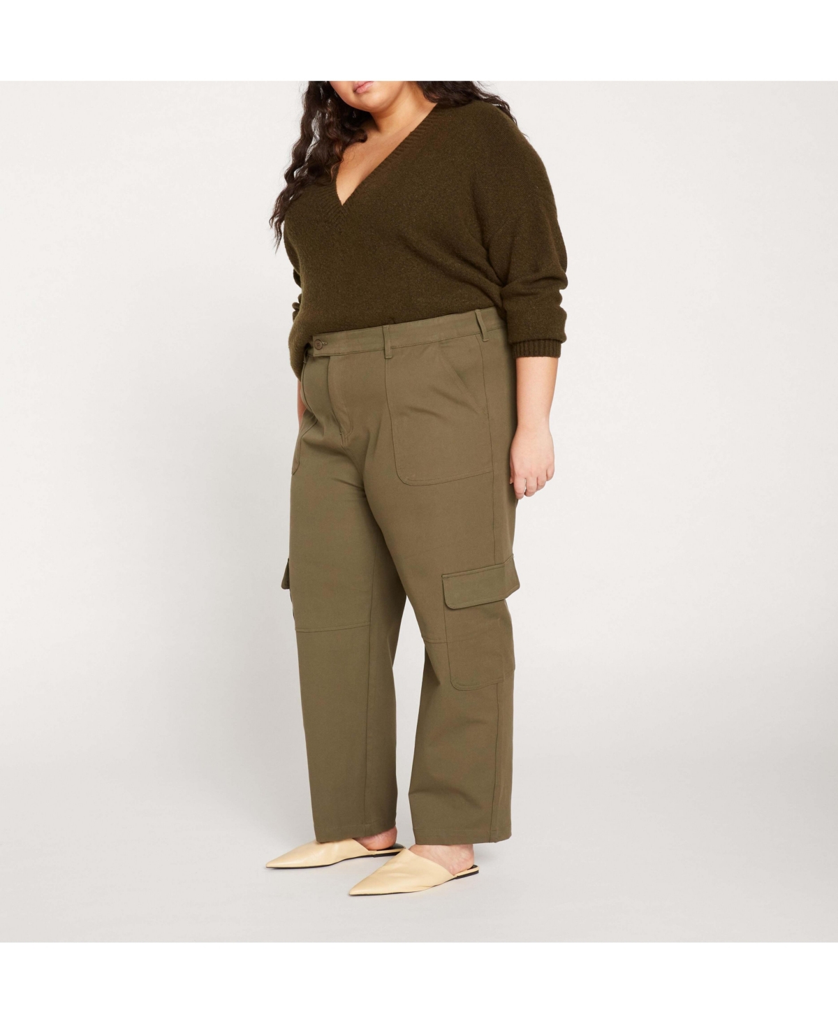 Universal Standard Plus Karlee Stretch Cotton Twill Cargo Pants