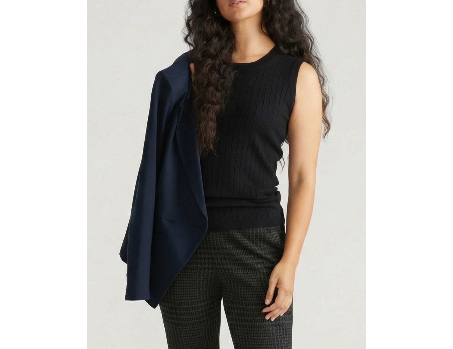 Plus Size Savvy Fine Knit Sweater Shell