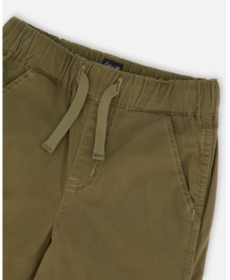 Toddler Boys Stretch Twill Carpenter Pants Dark Khaki Green