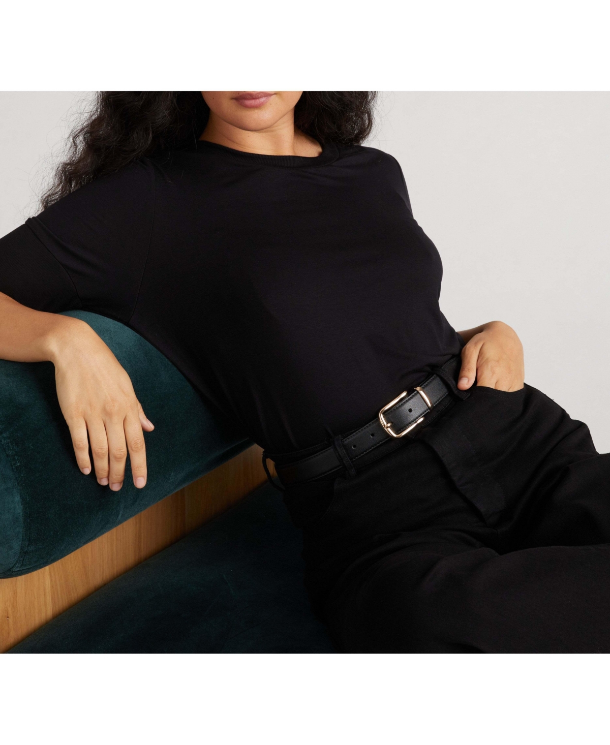 Universal Standard Plus Liquid Jersey Rib Hem Tee