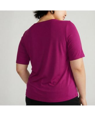 Women's Plus Size Liquid Jersey Crew Neck Stovepipe Tee