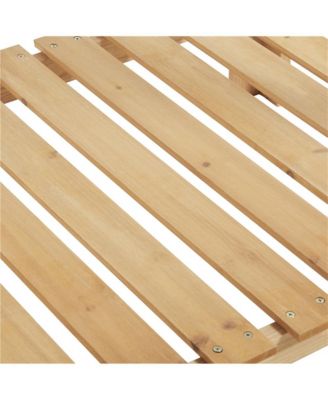 8-Pocket Wood Elevated Garden Planter with Fabric Liner