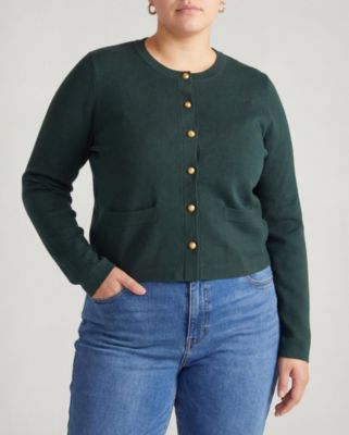 Plus Size Gabrielle Button-Front Cardigan Sweater
