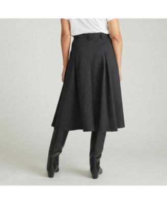 Plus Size Aleya Pleated Ponte Skirt
