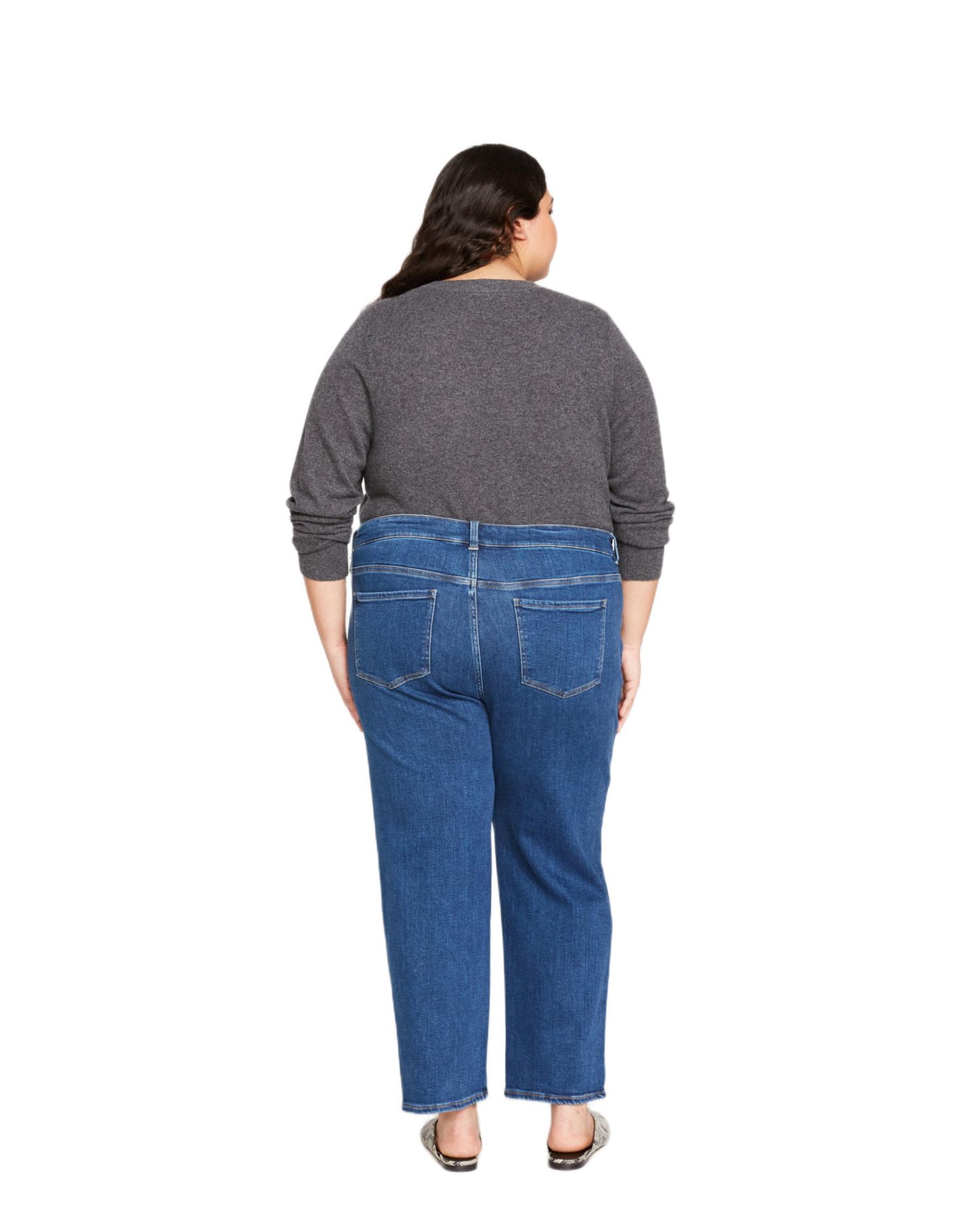 Women's High Rise Straight Leg Jeans 28 Inch