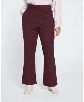Plus Size Pull On Bootcut Ponte Pants