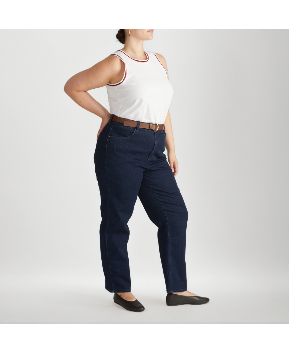 Universal Standard Plus Ella High Rise Straight Leg Jeans