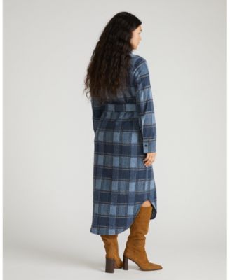 Plus Size Morgan Belted Stretch Flannel Shirtdress