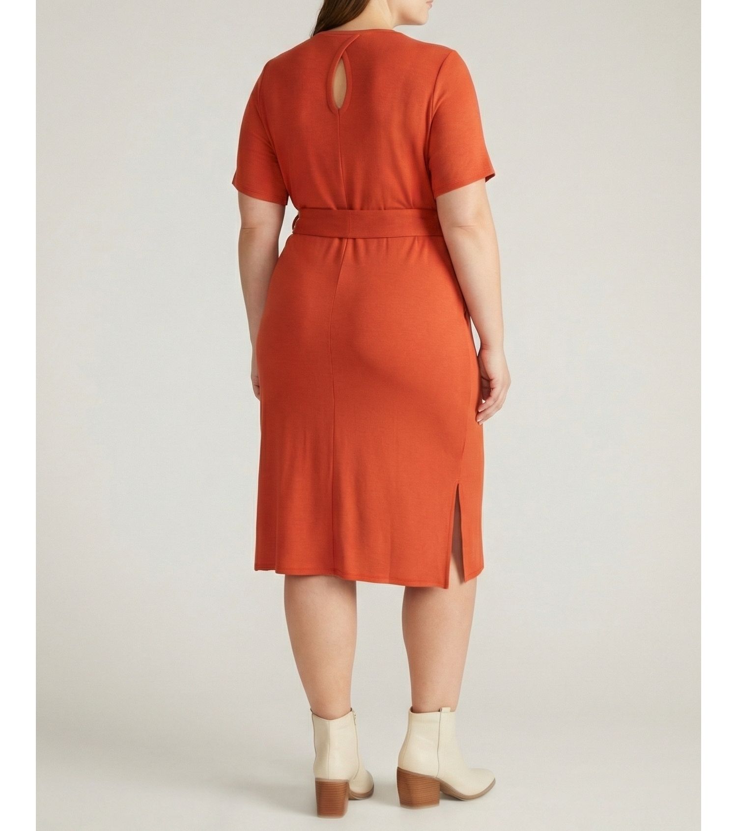 Plus Size TravelKnit Belted Dress