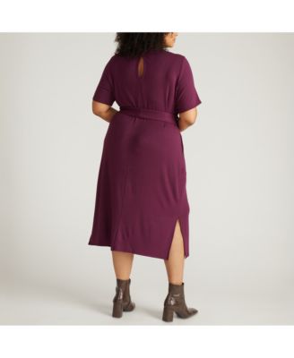 Plus Size TravelKnit Belted Dress