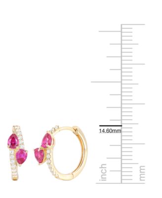 Multi Gemstone Earrings in 14k Gold Over Sterling Silver (Also in Sterling Silver)