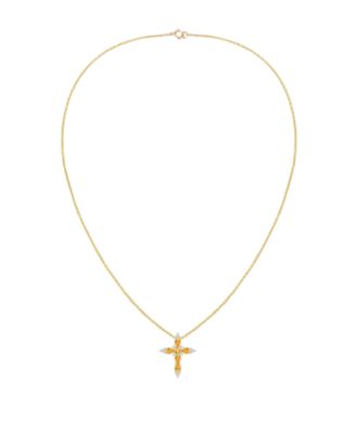 Multi-Gemstone Pendant Necklace in 14k Gold Over Sterling Silver (Also in Sterling Silver)