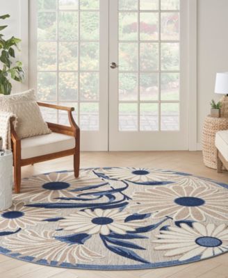 Aloha ALH33 5'3"x5'3" Round Area Rug