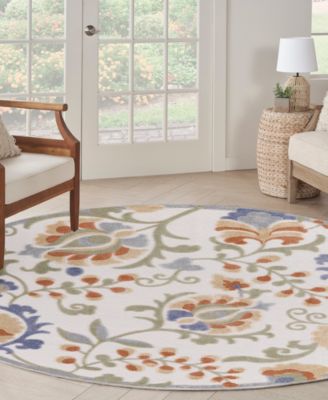 Aloha ALH17 5'3"x5'3" Round Area Rug