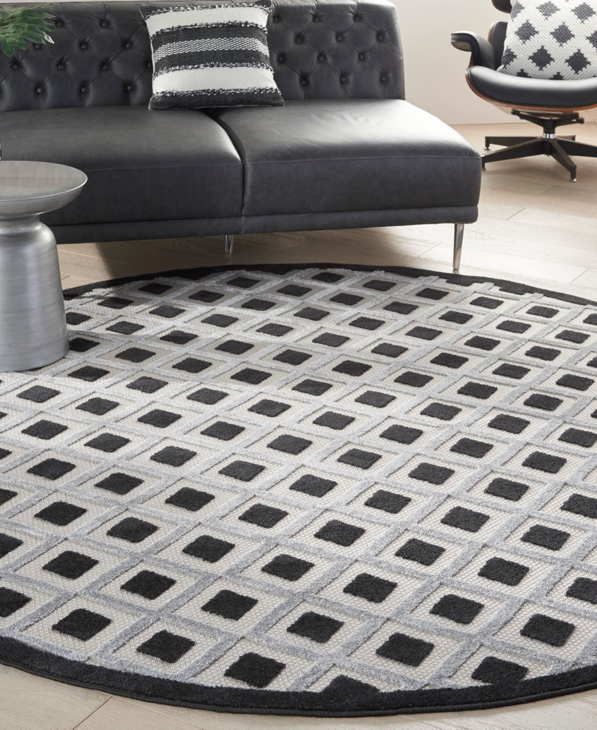 Nourison Home Aloha ALH26 7'10" x Round Outdoor Area Rug