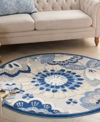 Aloha ALH25 5'3" x 5'3" Round Outdoor Area Rug