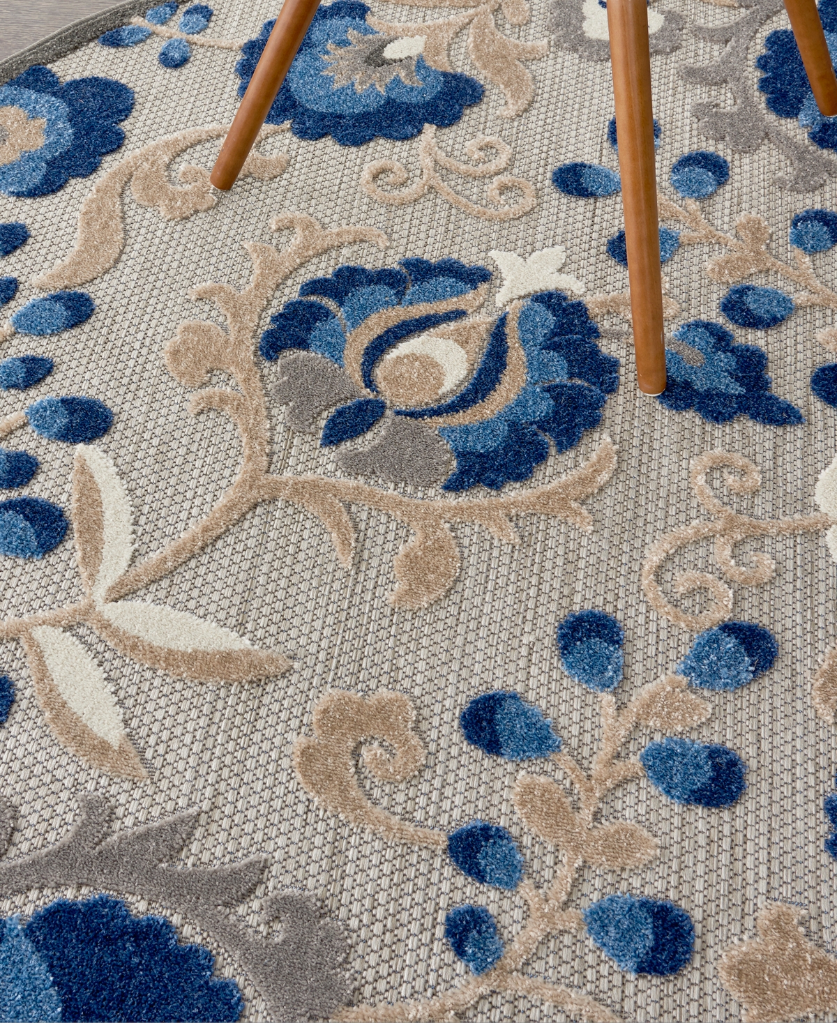 Nourison Home Aloha ALH17 5'3" x Round Outdoor Area Rug