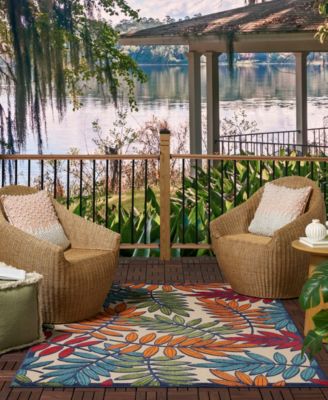 Aloha ALH18 Multi 6' x 9' Outdoor Area Rug