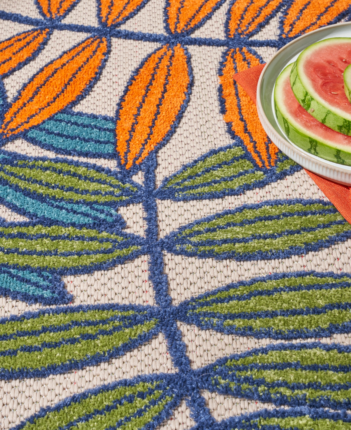 Nourison Home Aloha ALH18 Multi 5'3" Round Rug