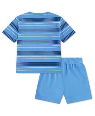 Toddler Boys' 2T-4T Striped Short-Sleeve T-Shirt and French Terry Shorts, 2-Piece Set