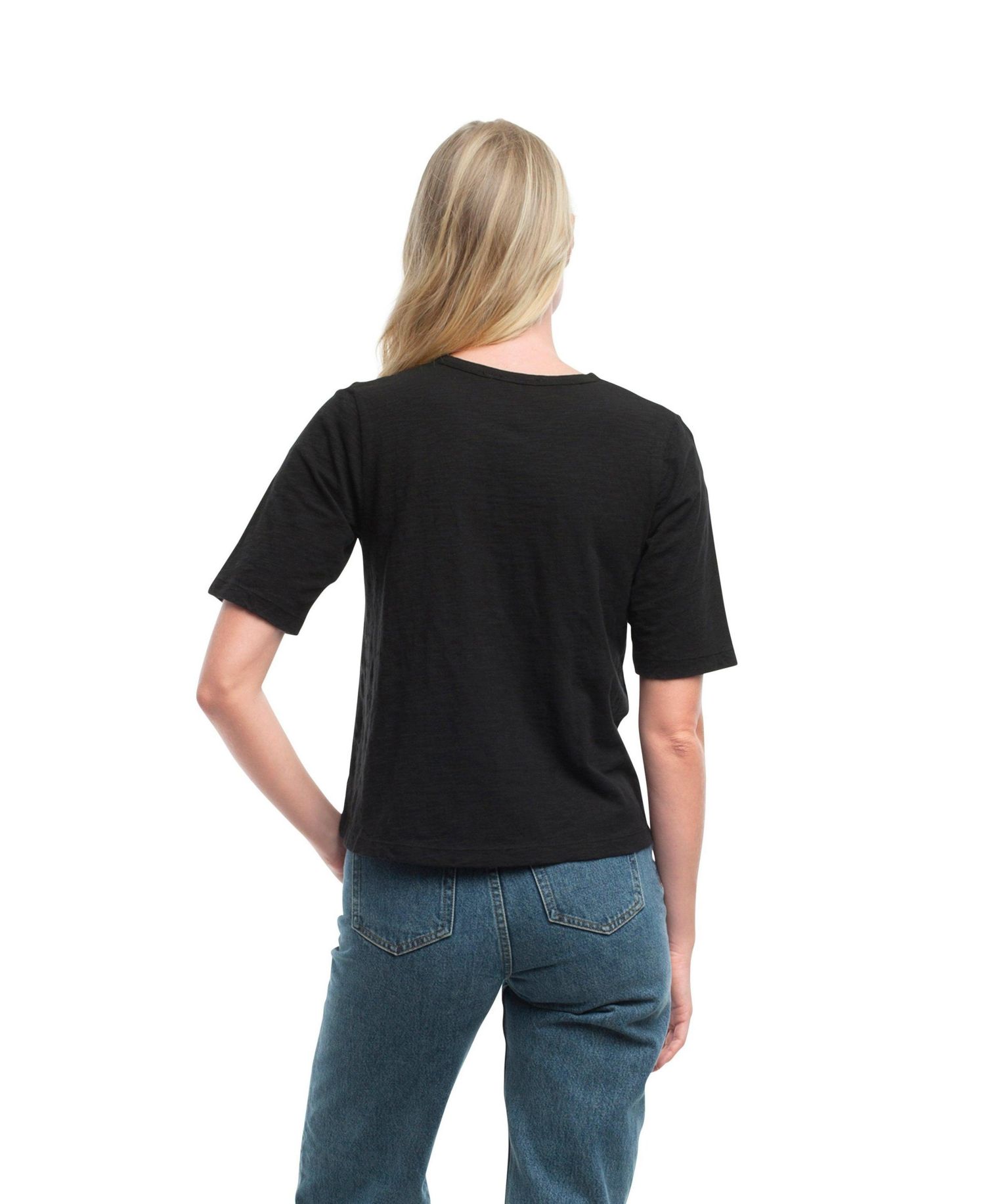 Women's Baby Fit Elbow Sleeve Tee