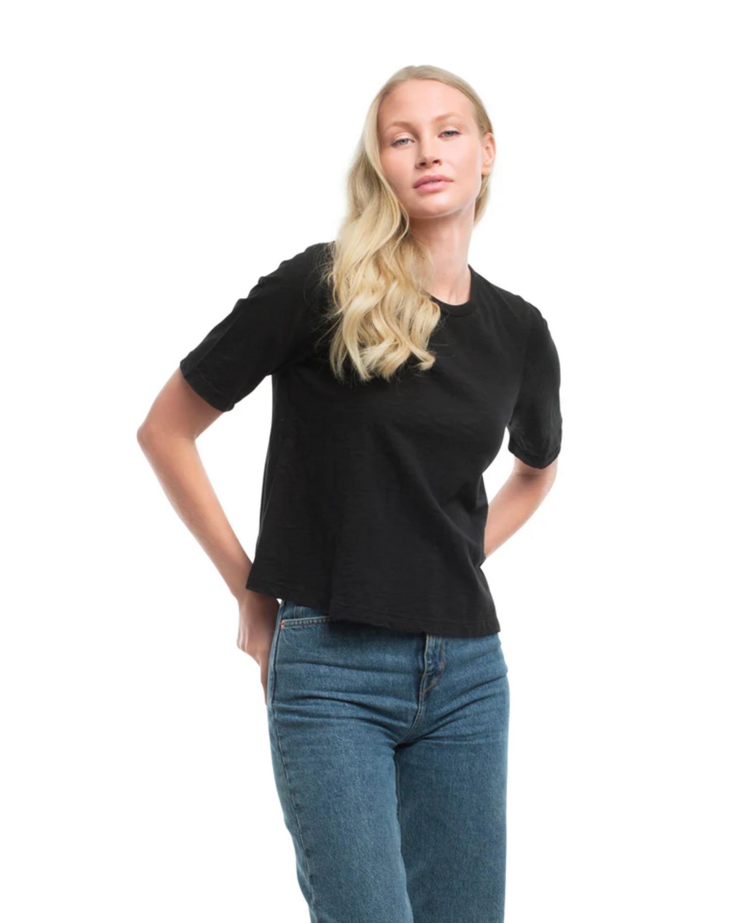 Women's Baby Fit Elbow Sleeve Tee