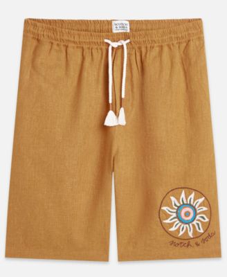 Men's Embroidered Wide-Fit Bermuda Shorts