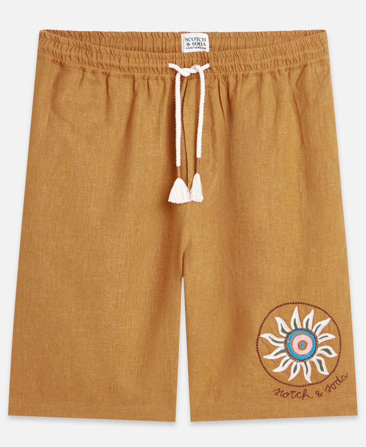 Scotch & Soda Men's Embroidered Wide-Fit Bermuda Shorts