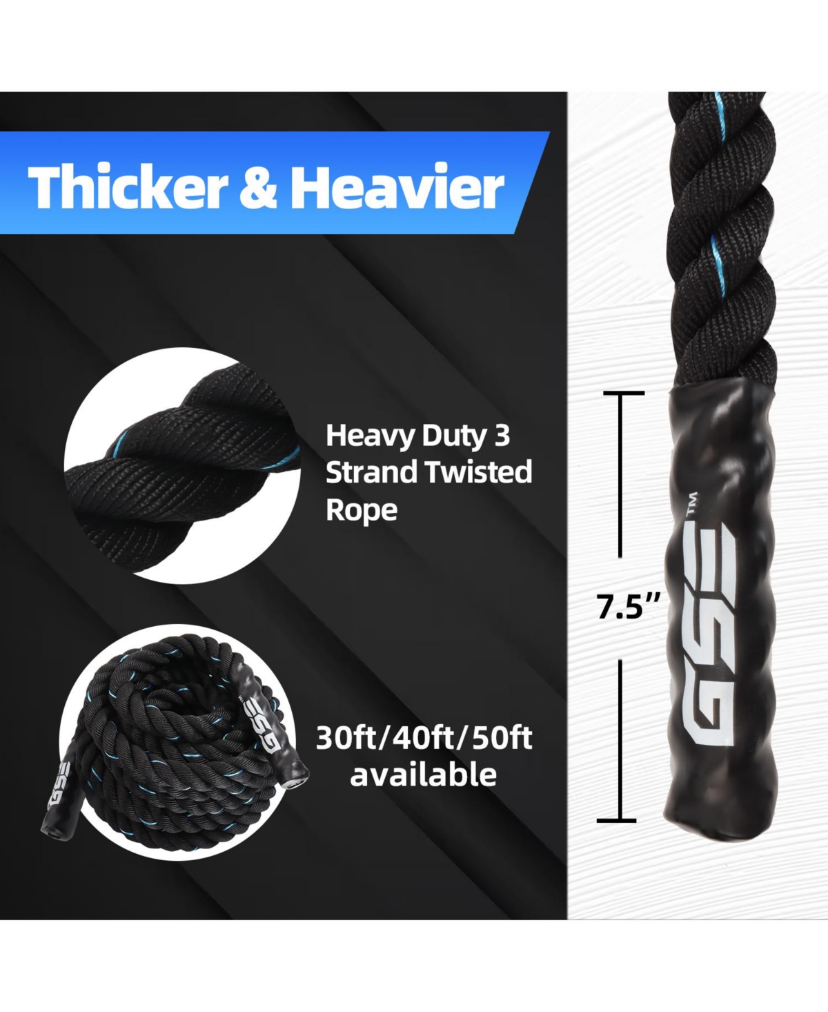 Gse Games & Sports Expert 2" Diameter Battle Rope