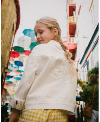 Girls Denim Jacket with Embroidery