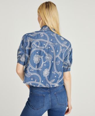 Women's Faye Embroidered Denim Cropped Shirt