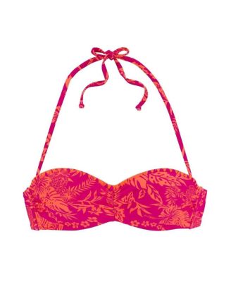 Women's Tropical Bandeau Bikini Swimsuit Top Bra Sizing