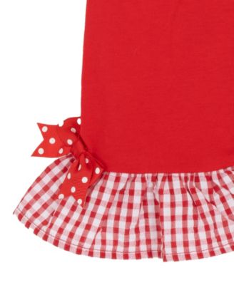 Baby Girls' Strawberry Seersucker Square Neck Top and Capri Leggings, 2-Piece Set