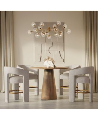 Mid-Century Modern Faux Leather Upholstered Counter Height Barstool (Set of 2)