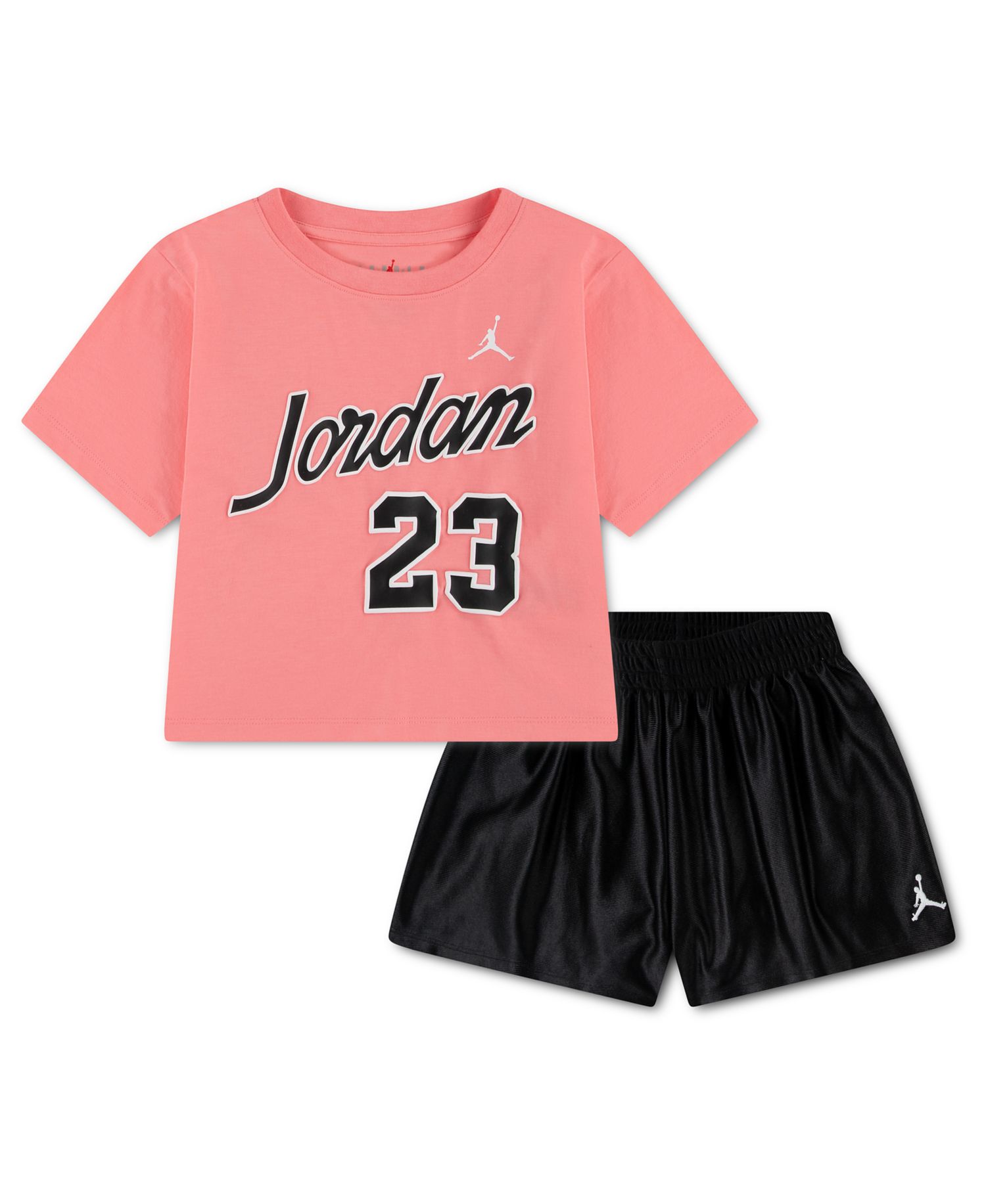 Girls' 4T-6X Flowy Durasheen Crewneck T-Shirt and Shorts, 2-Piece Set