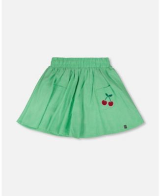 Big Girls Cotton Skort with Embroidery