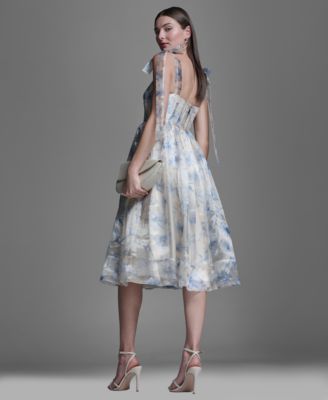 Women's Organza Corset Midi Dress