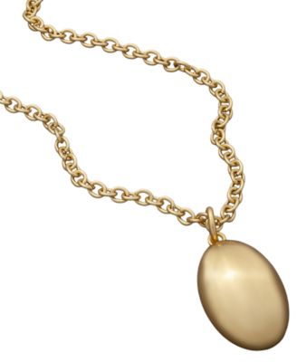 Gold-Tone Pebble Pendant Necklace