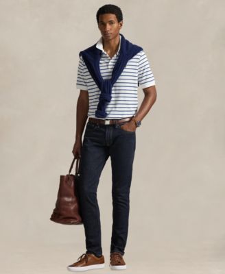 Men's Short-Sleeve Classic-Fit Striped Polo Shirt