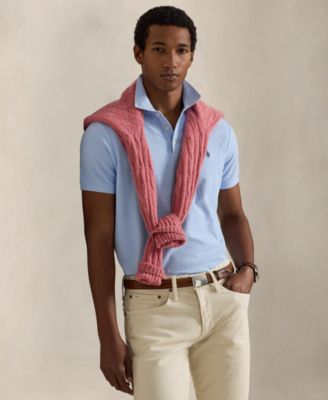 Men's Custom Slim-Fit Honeycomb-Mesh Polo Shirt