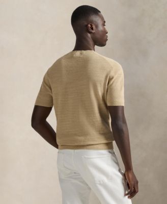 Men's Textured Lightweight Sweater T-Shirt