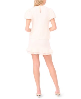 Women's Double Ruffle Pull-On Mini Skirt