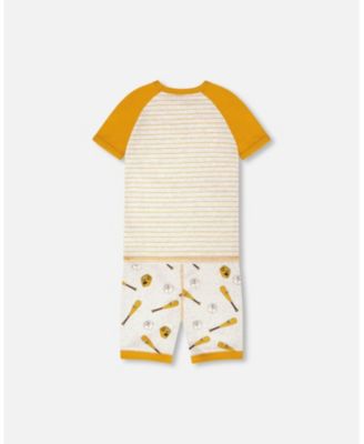 Boy Cotton Two-Piece Pyjama Set Mix Baseball Print - Toddler|Child